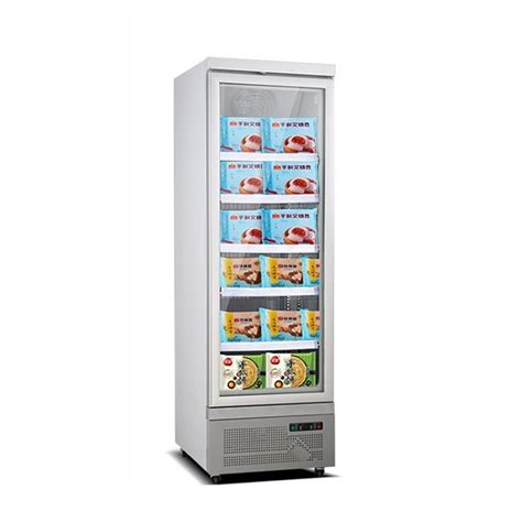 Ice Cream Glass Door Showcase On Wheels Commercial Upright Display