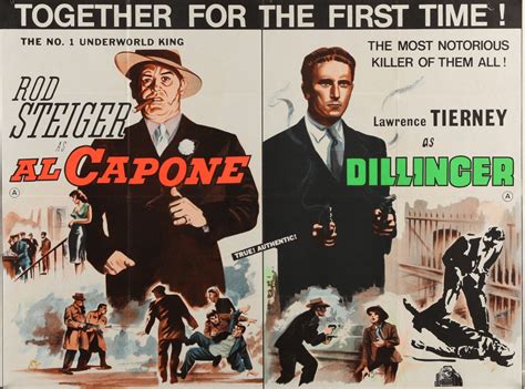 Al Capone 1959 Dillinger 1945 Vintage British Movie Poster