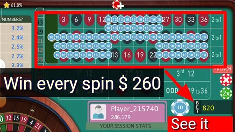 Every Spin 260 Win Roulette 100 Winning Chance Every Spin Roulette