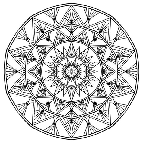 Premium Vector Flower Mandala Coloring Page Simple Symmetrical Floral