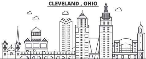 Cleveland Skyline Vector Images (over 150)