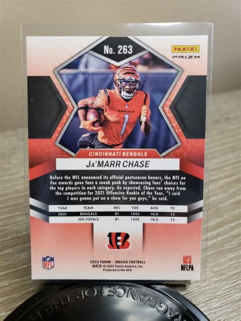 Ja Marr Chase National Pride Orange Prizm Parallel Card Sp Mosaic