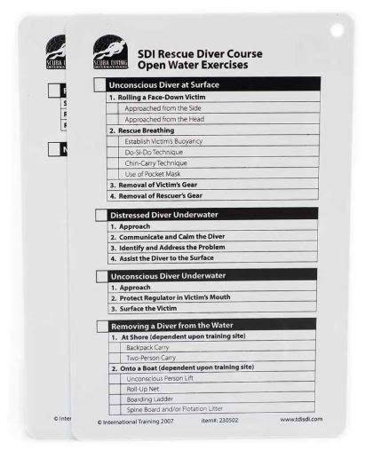 Sdi Rescue Diving Manual With Rescue And Dcs Slates Tdi Sdi Asia