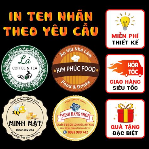 Mua In tem nhãn giấy sticker decan trong decal nhựa chống nước thiết