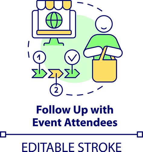 Follow Up With Event Attendees Concept Icon Promote Products Discount