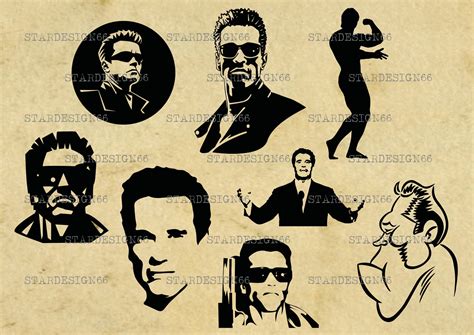 Digital Svg Png  Arnold Schwarzenegger Vector Clipart Etsy