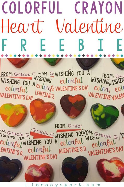 Hodgepodge Of Valentine Freebies Crayon Heart Crayon Valentines