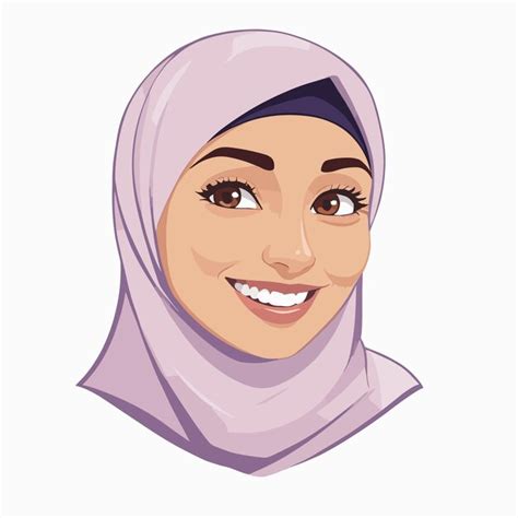 Premium Vector Hijab Girl Cartoon Illustration Vector Design