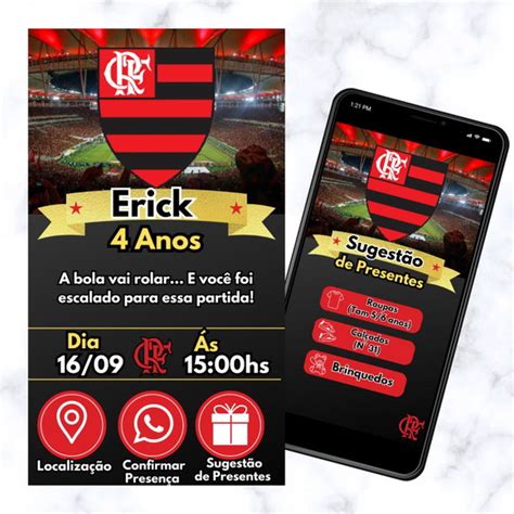 Convite Digital Interativo Flamengo Elo Produtos Especiais