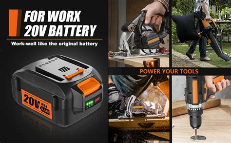 Amazon Nepowill V Ah Replacement Battery For Worx V Battery