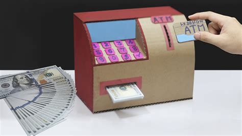 How To Make Personal Atm Machine From Cardboard Youtube