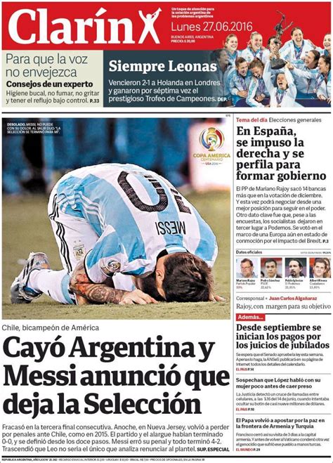 Messi Y Argentina Centran Todas Las Portadas Foto 10 De 23