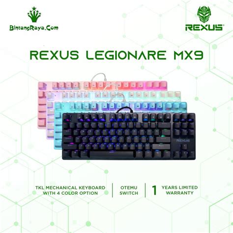 Rexus LEGIONARE MX9 MX 9 TKL RGB MECHANICAL GAMING KEYBOARD ORIGINAL