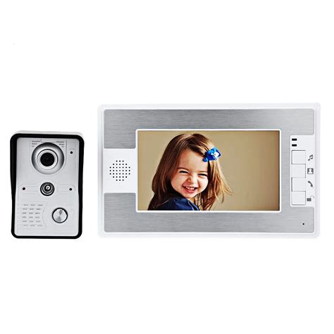 7 Inches Tft Screen Wired Video Door Phone Visual Home Video Intercom