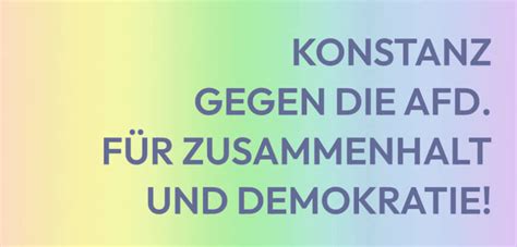 Kundgebung In Konstanz Gegen Rechtsextremismus F R Zusammenhalt Und