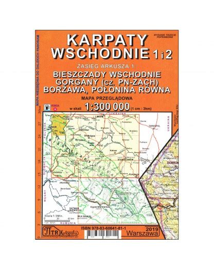 Mapa Karpaty Wschodnie Gorgany Cz Pn Zach Bor Awa Po Onina R Wna