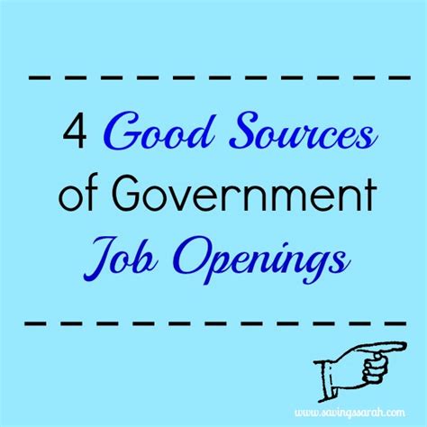 4 Good Sources Of Government Job Openings Earning And Saving With Sarah