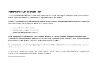 Simple Performance Development Plan PDFSimpli