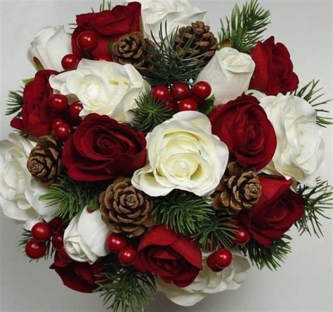 Christmas Bridal Bouquets Christmas Wedding Flowers Bridal Bouquet