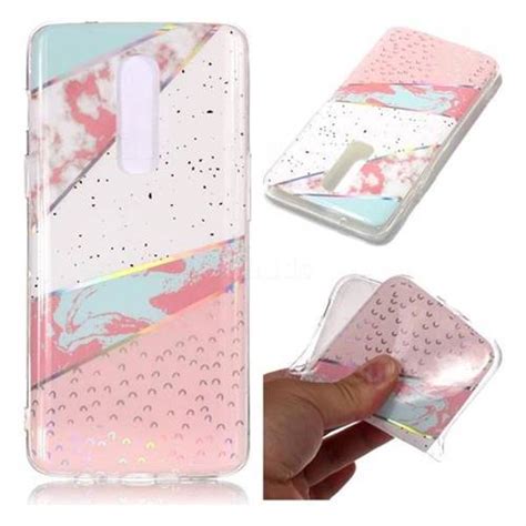 Matching Color Marble Pattern Bright Color Laser Soft TPU Case For