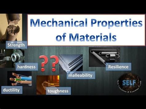 Mechanical Properties Of Materials Engineering Material Properties