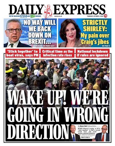 Front Pages 1st Of October 2020 Tomorrows Papers Today