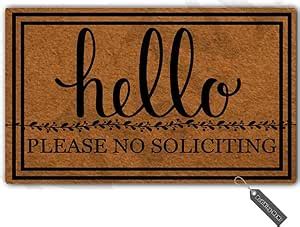 Amazon Msmr Funny Door Mat Entrance Front Door Mat Hello Please No