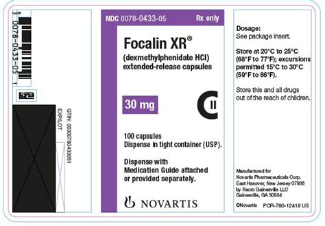 Focalin XR Package Insert Drugs