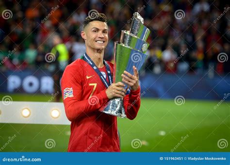 Porto Portuglal June 09 2019 Portugal S Cristiano Ronaldo And Team