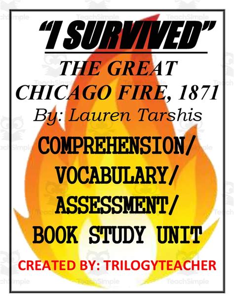 I Survived The Great Chicago Fire 1871 Book Study Unit By Teach Simple