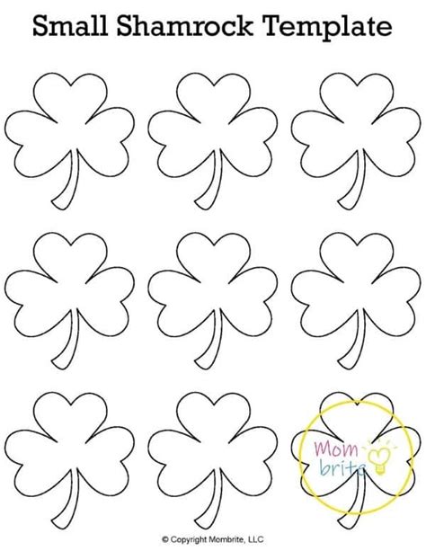 Small Shamrock Template Printable Word Searches