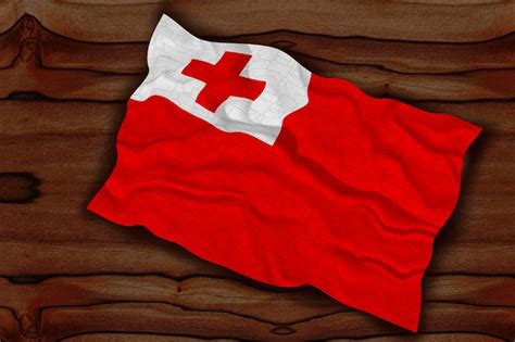 Premium Photo National Flag Of Tonga Background With Flag Of Tonga