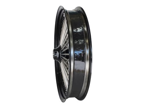 In X In Mammoth Fat Spoke Front Wheel Gloss Black Chrome