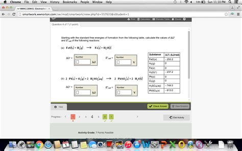 Solved Starting With The Standard Free Energies Of Formation Chegg