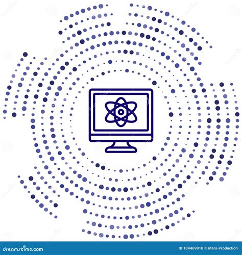 ícone Do Vetor De Computação Quântica. Traçado Editável Da Computação