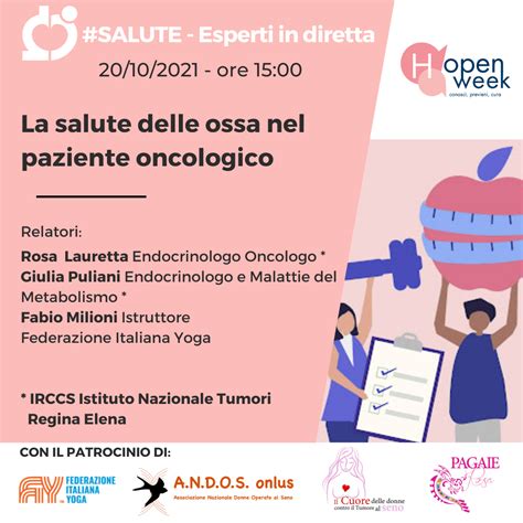 Diretta Social Su Salute Delle Ossa Nel Paziente Oncologico