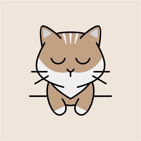 Cute Cat Illustration Kawaii Cartoon Logo Vector Art At Vecteezy