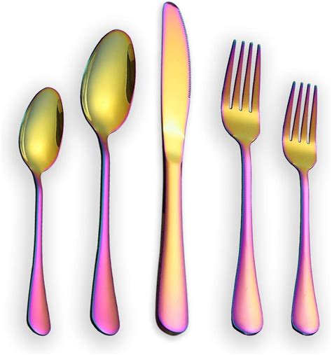 Berglander Cutlery Set 30 Piece Stainless Steel With Titanium Colorful