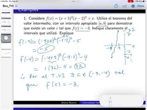 Versiones Del Teorema Del Valor Intermedio Youtube