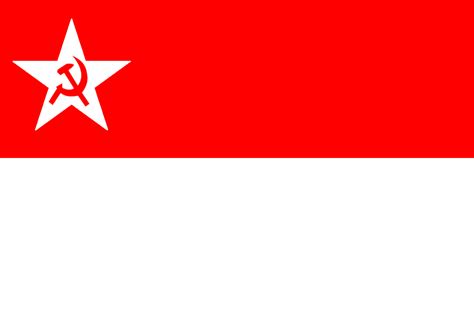 Flag Of Communist Indonesia Where Suharto Organized G30s Attempt Coup