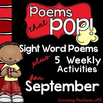 September Poems Shared Reading Back To School Poem Sight Words