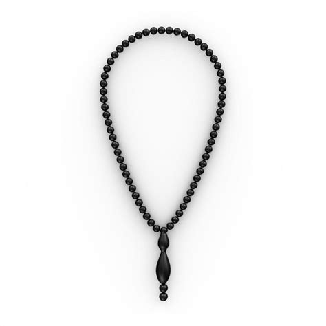 black necklace isolated on white 10535232 Stock Photo at Vecteezy