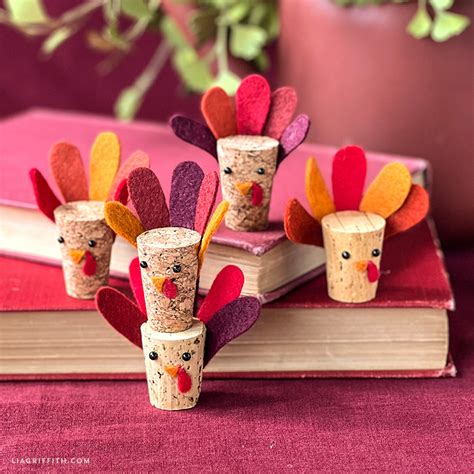 Diy Cork Turkey Kids Craft Lia Griffith