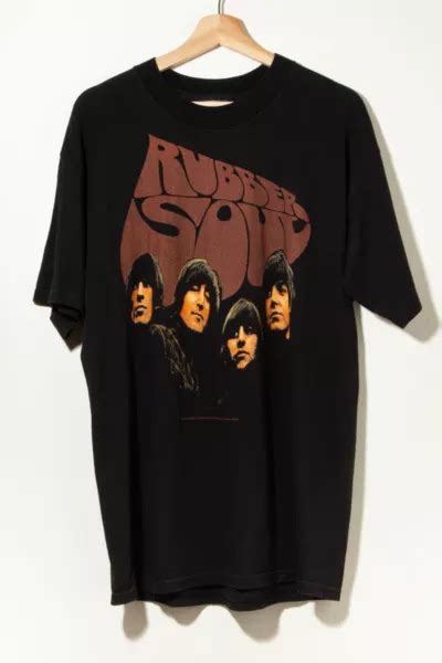 1990s Vintage The Beatles Rubber Soul Graphic Band T Shirt Urban