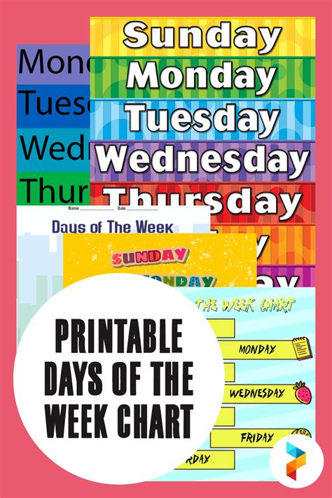 Days Of The Week Printable Chart