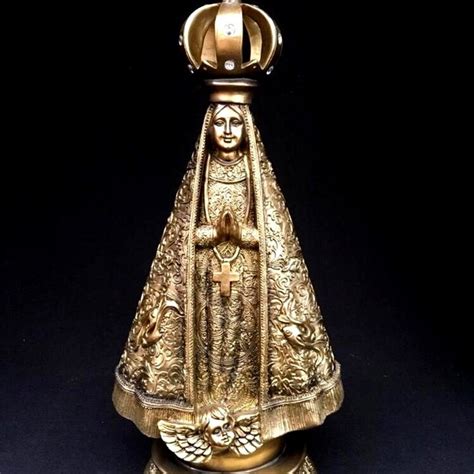 Escultura Imagem Nossa Senhora Aparecida Estilizada 30cm D Elo7