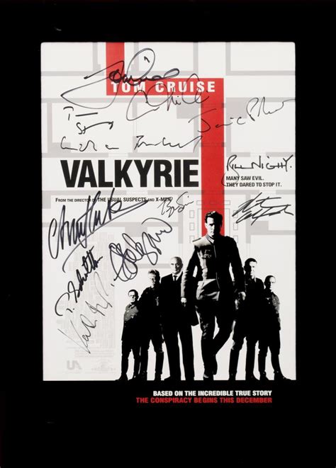 Lot - VALKYRIE MOVIE POSTER WITH SIGNATURES.