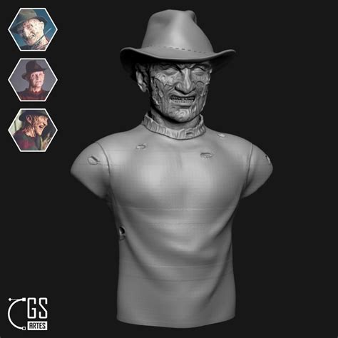 Freddy Krueger Bust 3d Model 3d Printable Cgtrader