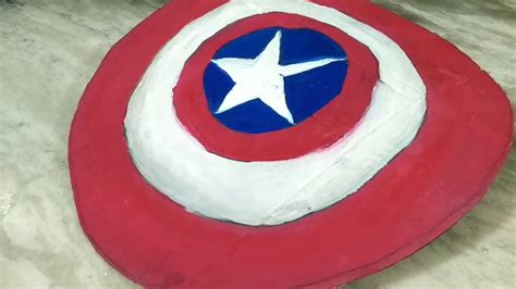 How To Make Captain America Shield Out Of Cardboard Youtube