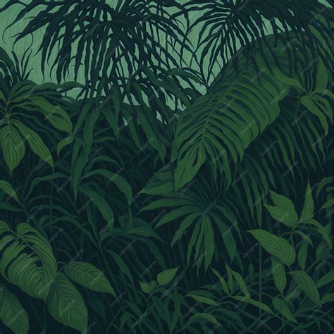 Premium Photo | A green jungle wallpaper that says jungle.